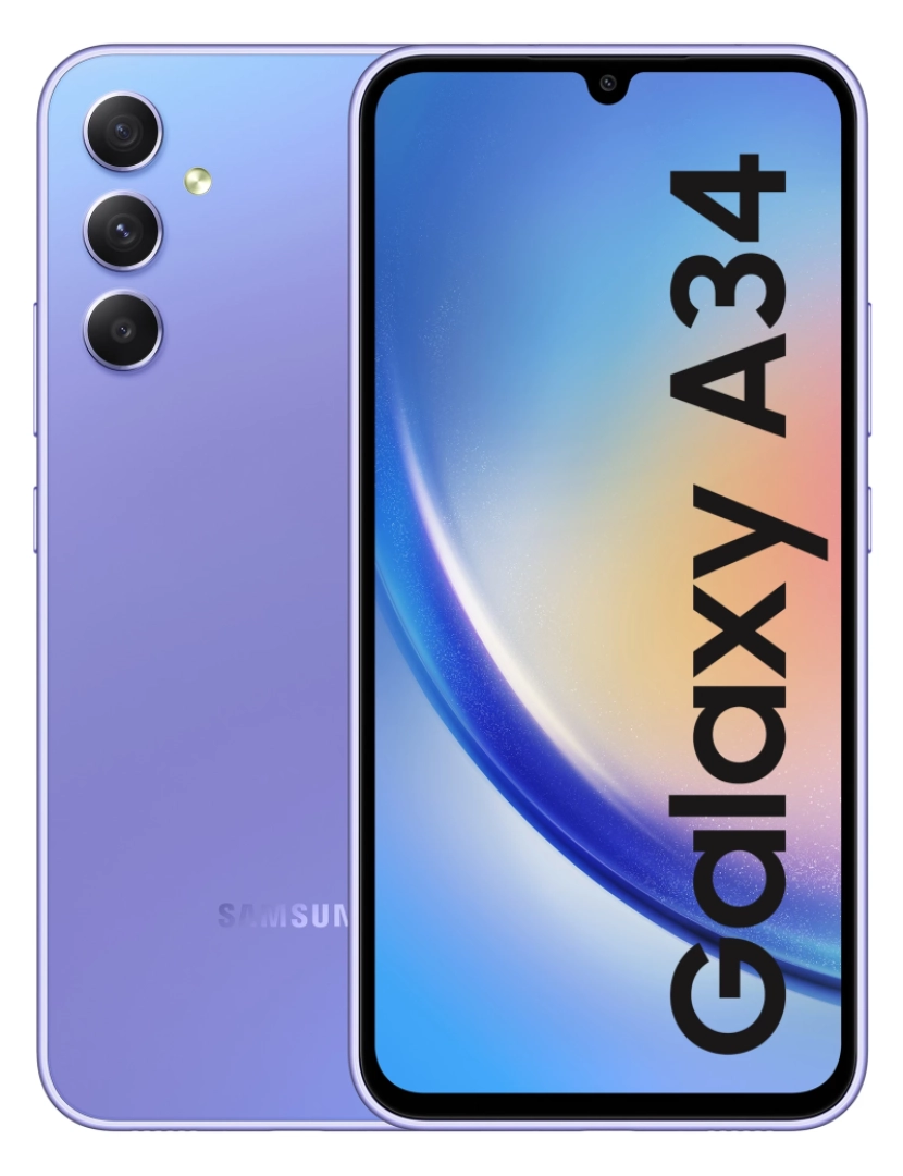Samsung - Samsung Galaxy A34 5G 16,8 cm (6.6") Dual SIM USB Type-C 6 GB 128 GB 5000 mAh Violeta