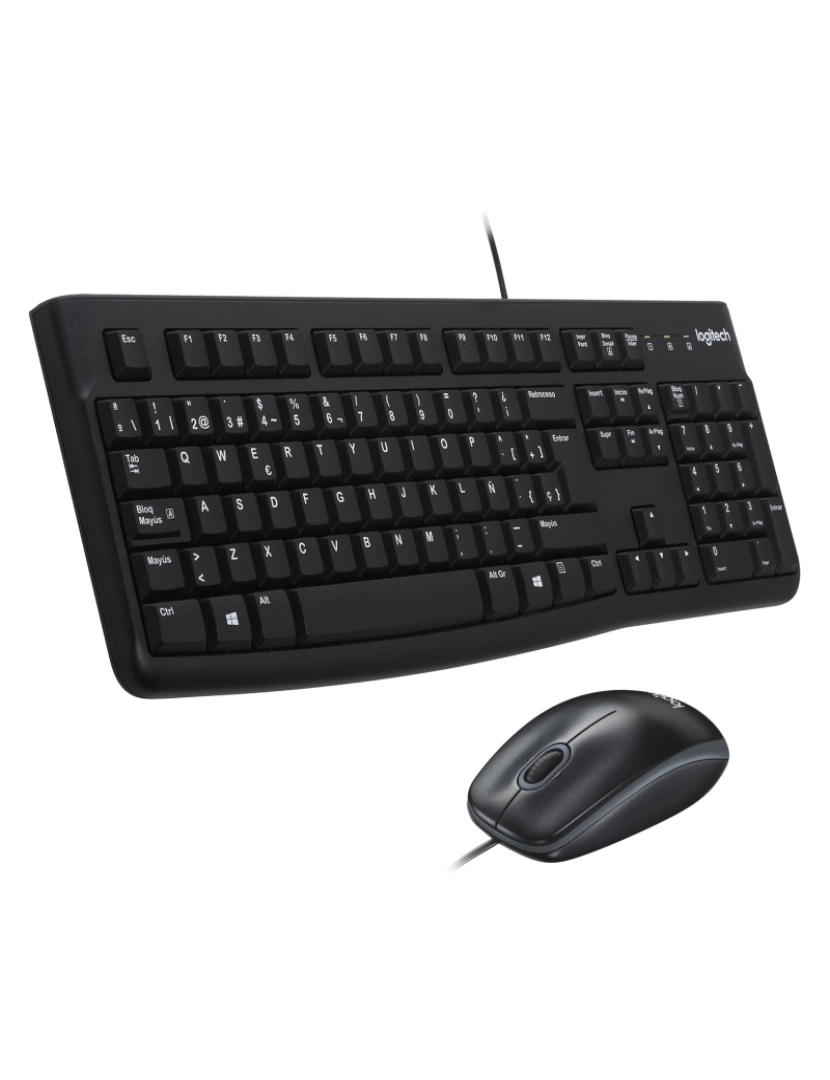 Teclado Logitech Desktop MK120 Rato Inclu do USB Qwerty Espanhol