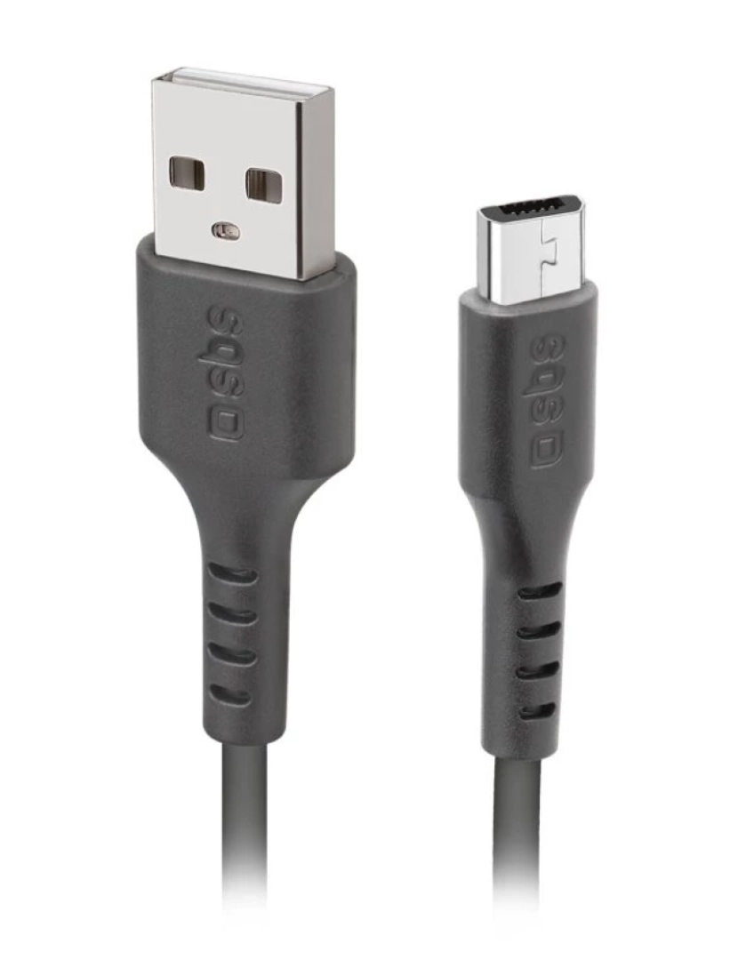 SBS - Cabo USB SBS > 2 M 2.0 A MICRO-USB B Preto - TECABLEMICRO2K