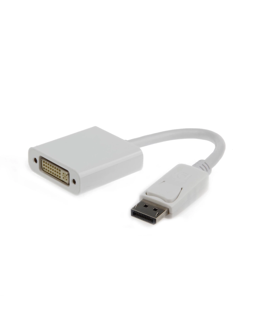 Gembird - Adaptador Display Port Gembird > Cabo Vídeo 0,1 M Displayport DVI Branco - A-DPM-DVIF-002-W