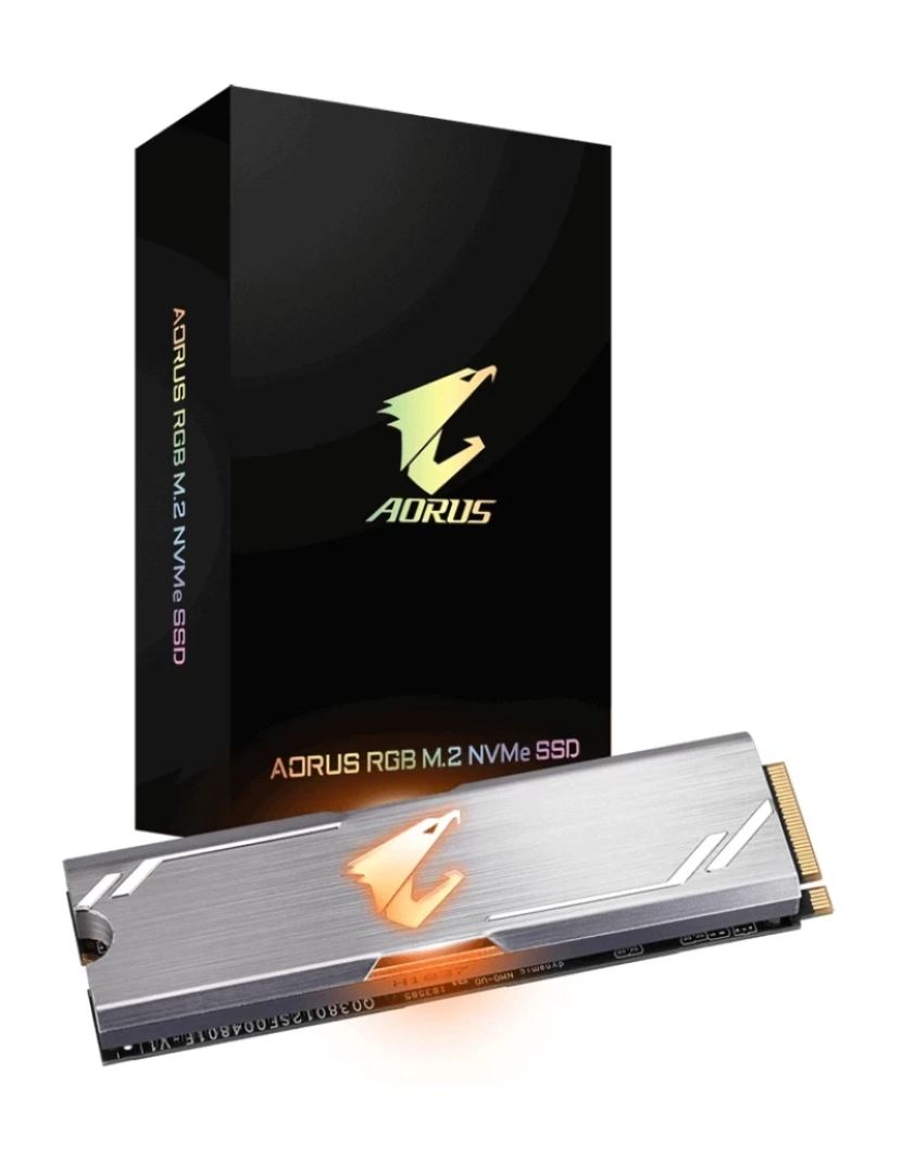 Gigabyte - Drive SSD M.2 Gigabyte > Aorus RGB 512 GB PCI Express 3.0 3D TLC Nvme - GP-ASM2NE2512GTTDR Aorus RGB