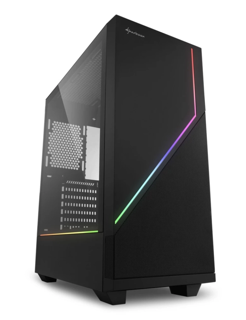 Sharkoon - RGB Flow Midi Tower Preto - 4044951028146