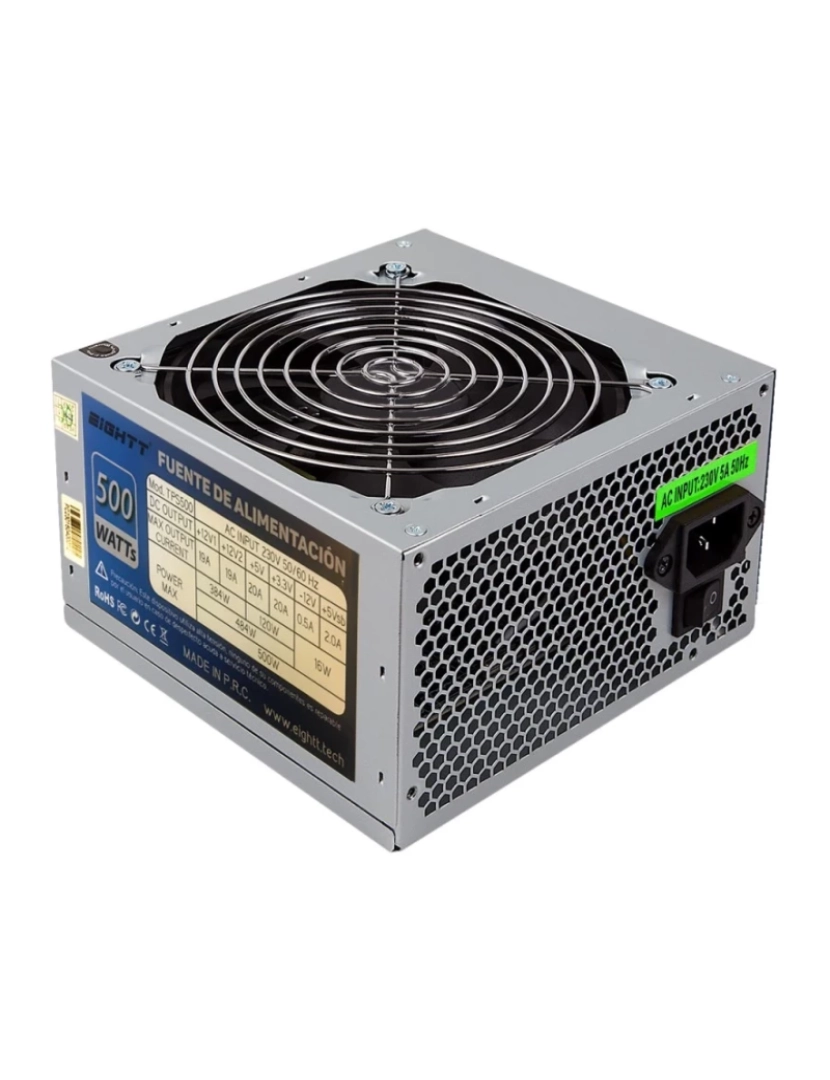 imagem de Fonte de Alimentação Eightt > 500 W 20+4 PIN ATX Cinzento - EPS5001