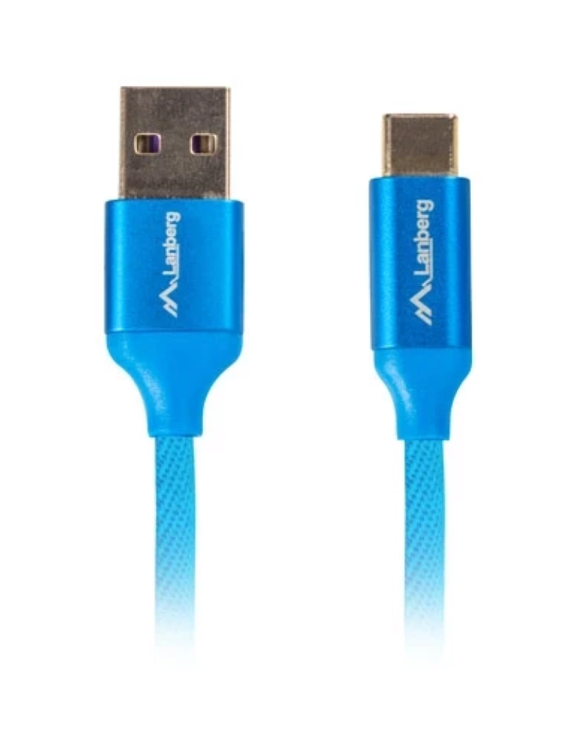 Lanberg - Cabo USB Lanberg > 1,8 M 2.0 A C Azul - CA-USBO-22CU-0018-BL