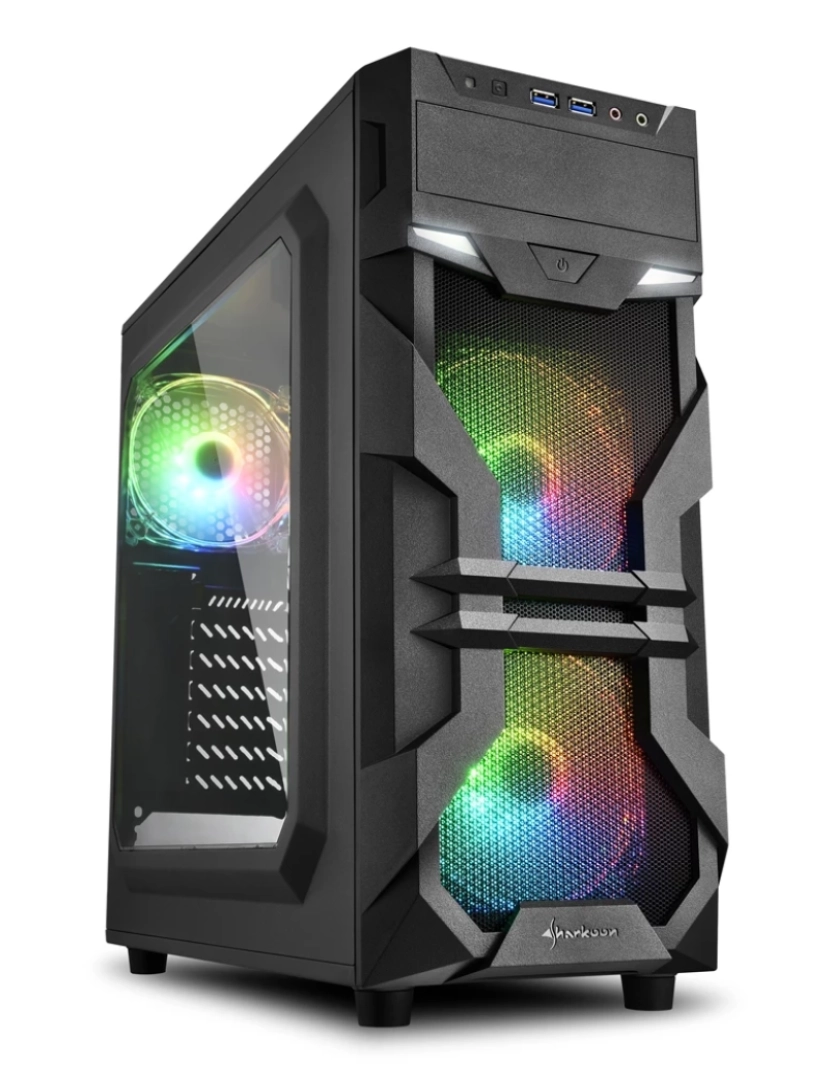 Sharkoon - VG7-W RGB Midi Tower Preto - 4044951026869