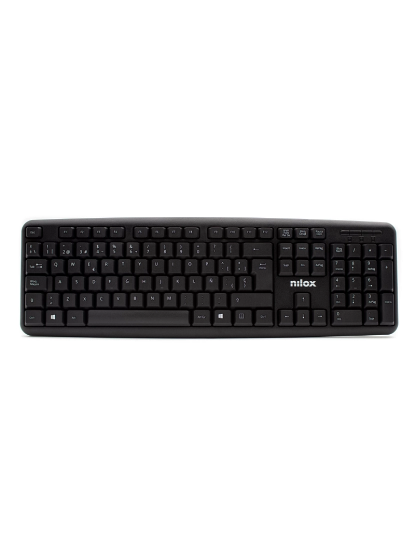 imagem de Teclado Nilox > USB Qwerty Espanhol Preto - NXKBE0000021