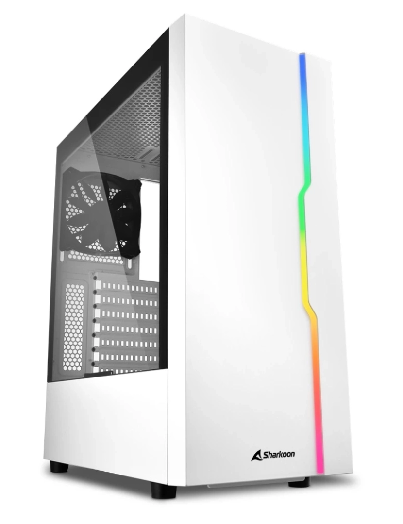 Sharkoon - RGB Slider Midi Tower Branco - 4044951032006