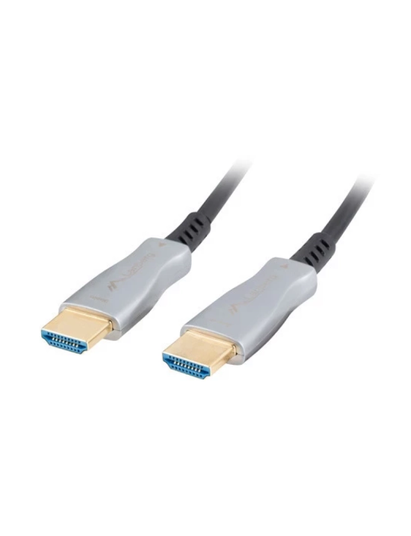Lanberg - Cabo Hdmi Lanberg > 50 M Type A (standard) Preto, Prateado - CA-HDMI-20FB-0500-BK