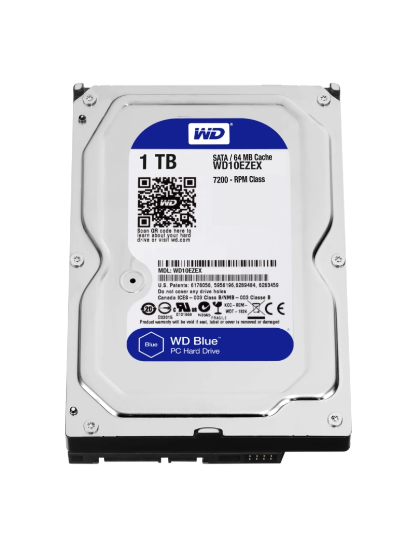 imagem de Drive HDD 3.5P Western Digital > Blue 3.5 1000 GB Serial ATA III - WD10EZEX1