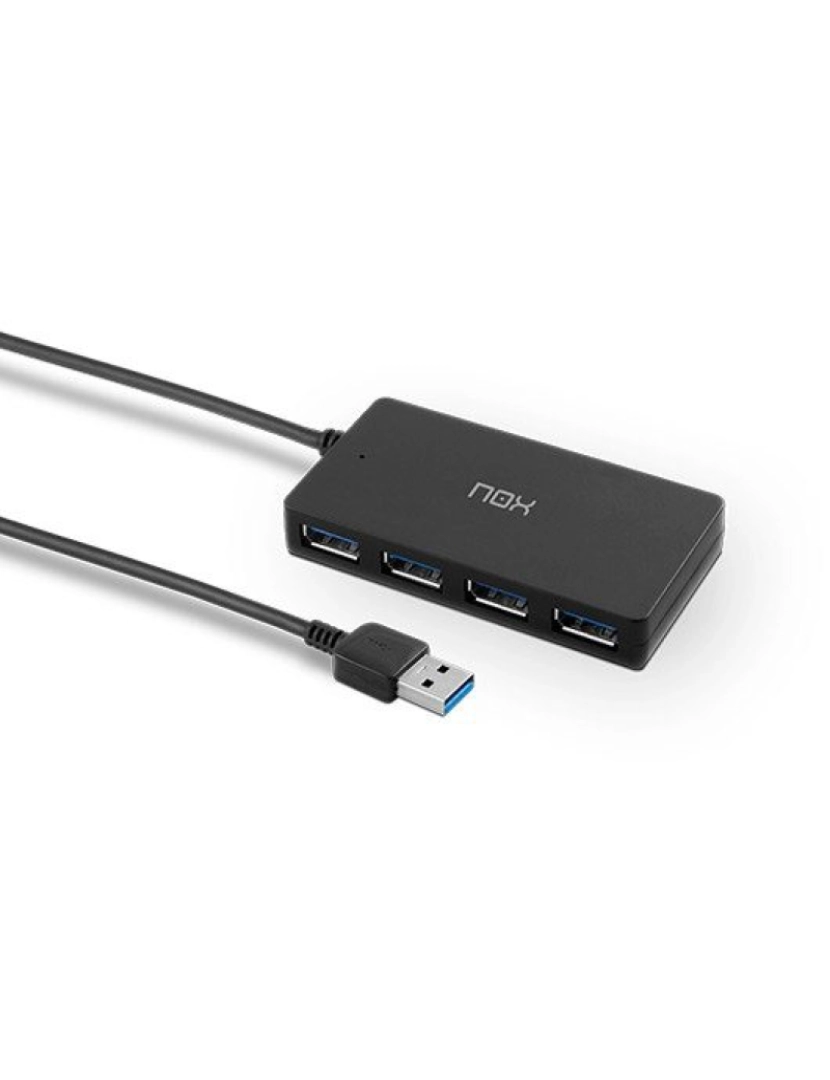 Nox - HUB USB NOX > Lite ONE 3.2 GEN 1 (3.1 GEN 1) TYPE-A 10 Mbit/s Preto - Nxlitehubone