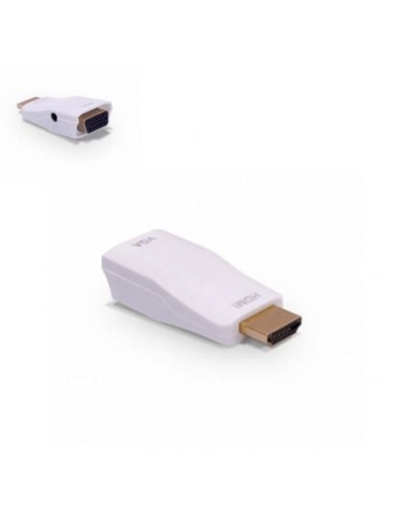 3Go - Cabo VGA 3GO > Adaptador de de Vídeo (D-SUB) Hdmi Branco - A127