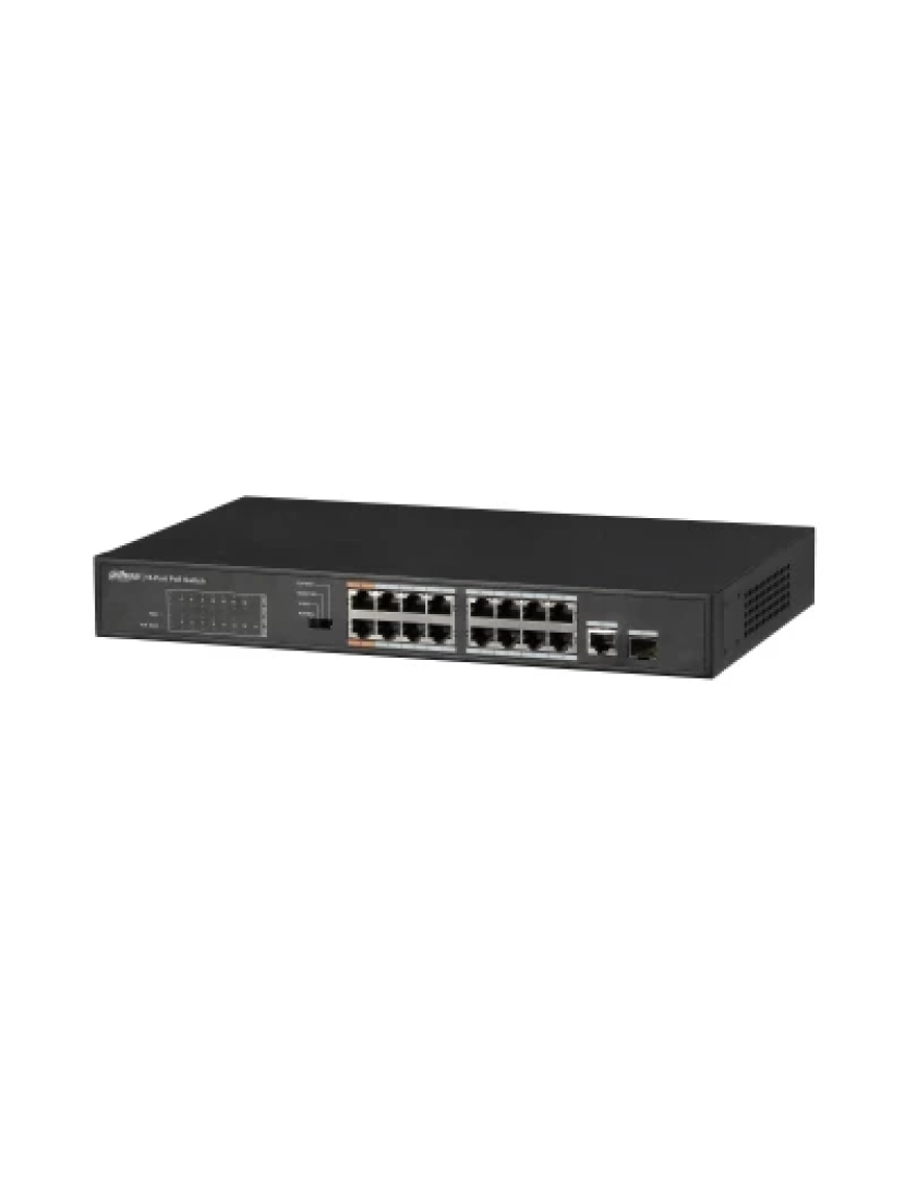 Dahua - technology pfs3117-16et-135 de rede não-gerido l2 fast ethernet (10/100) power over ethernet (poe) preto - dh-pfs3117-16et-135