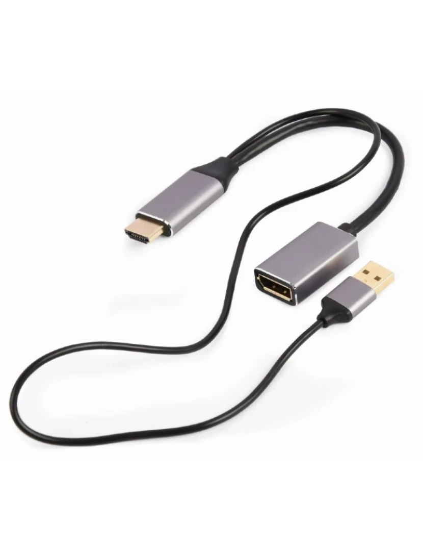 Gembird - Gembird A-HDMIM-DPF-02 adaptador de cabo de vídeo 0,1 m HDMI Type A (Standard) DisplayPort Preto