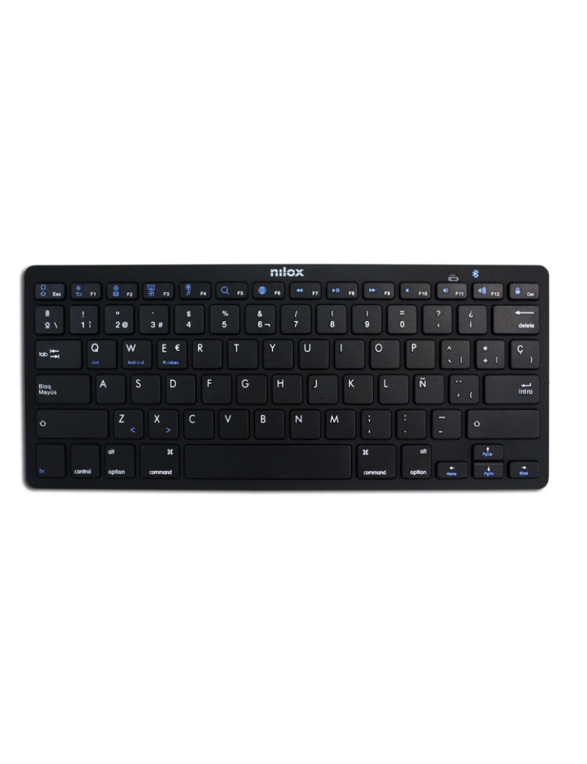 imagem de Nilox NXKB01B teclado Bluetooth QWERTY Espanhol Preto1