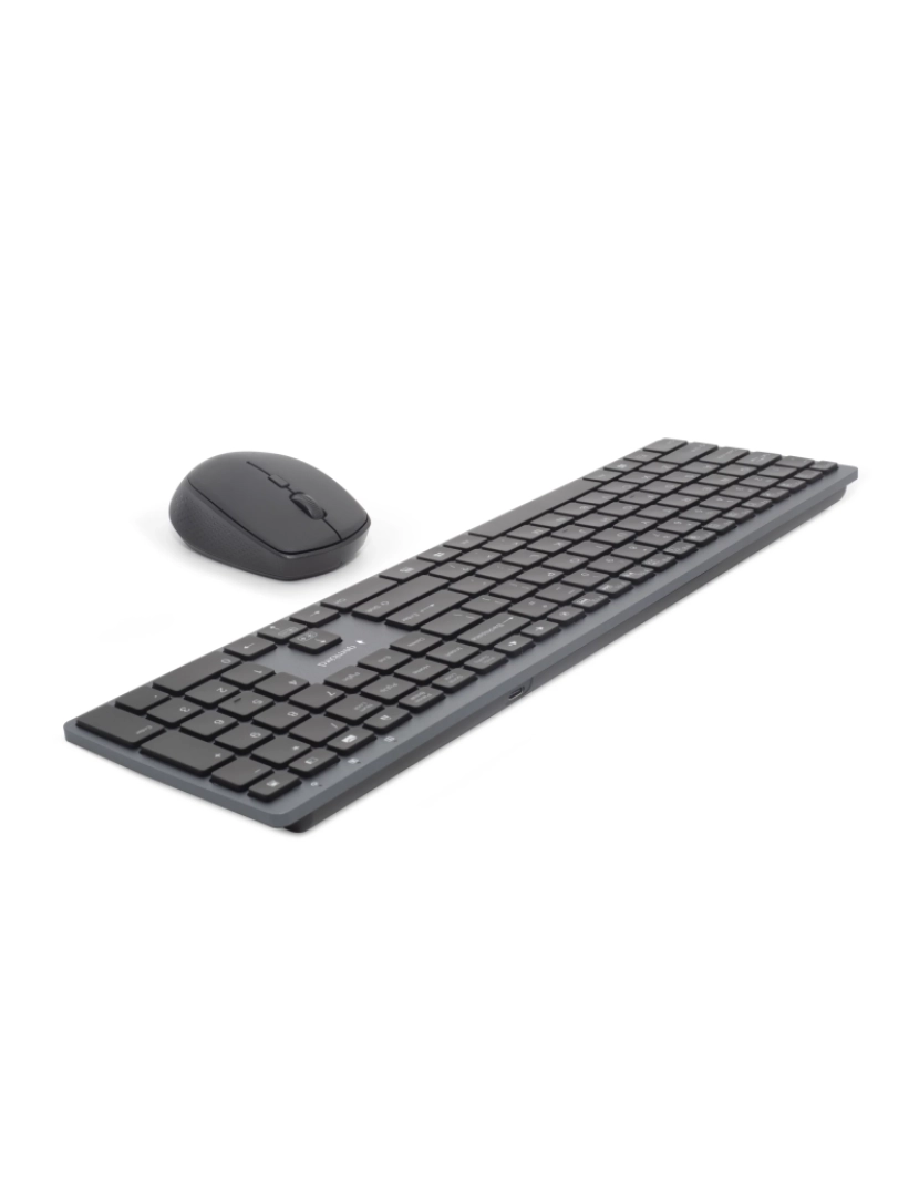 Gembird - Gembird KBS-ECLIPSE-M500-PT teclado Rato incluído RF Wireless QWERTY Português Cinzento