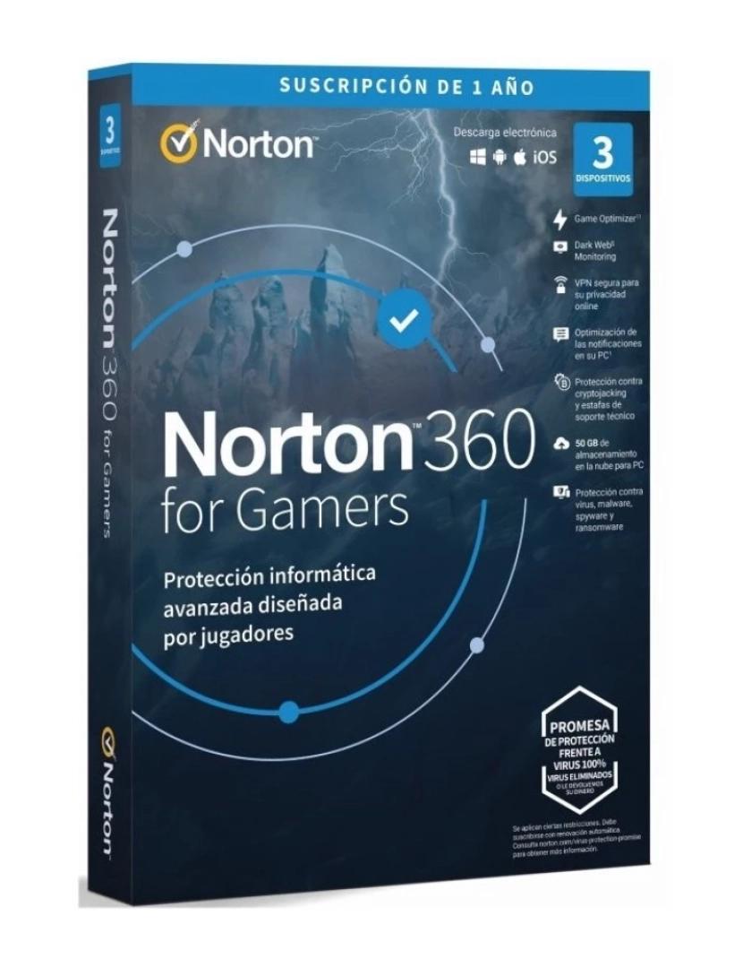 imagem de Software de Segurança Norton > 360 for gamers 50gb antivirus 1 usuario 3 dispositivos 1 aço - 214331821