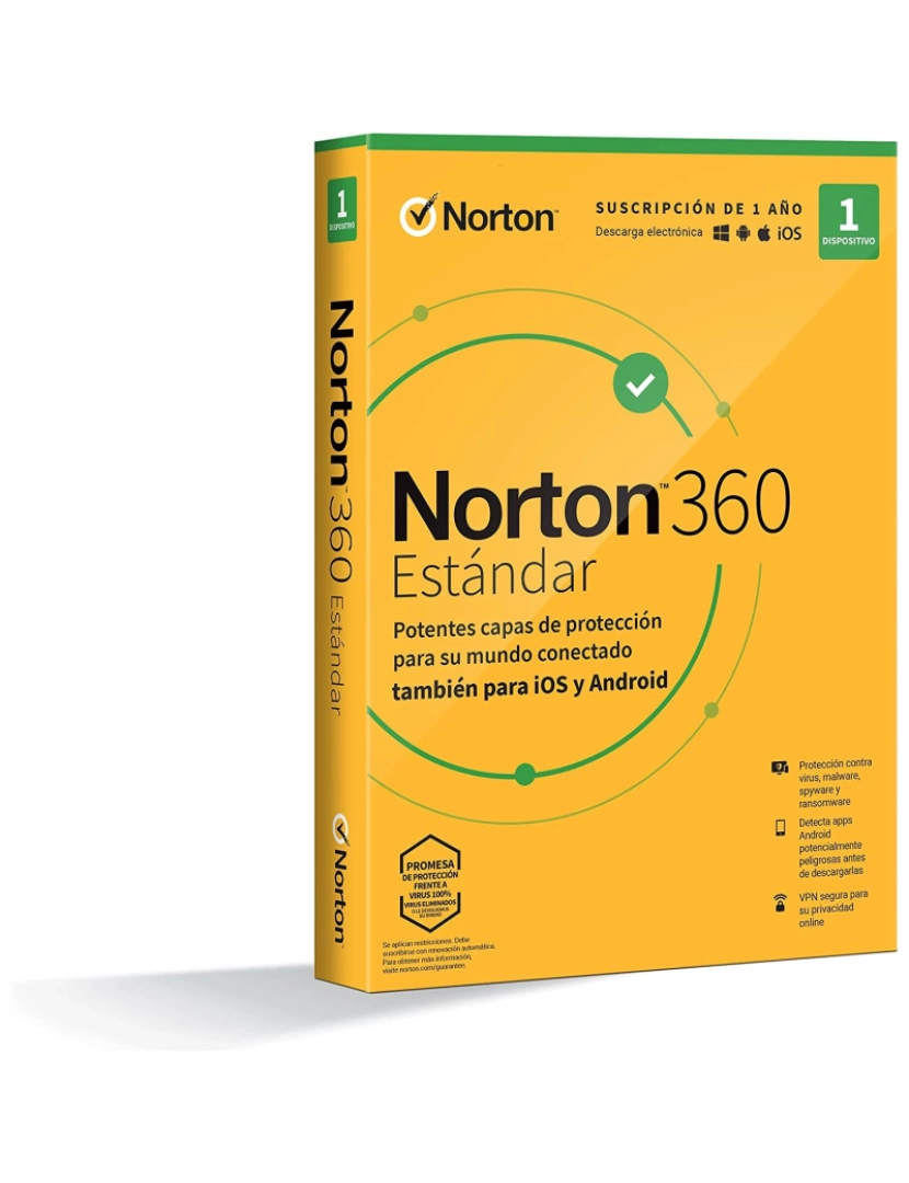 Norton - Software de Segurança Norton > 360 standard 10gb antivirus 1 usuario 1 dispositivo 1 aço - 21433183
