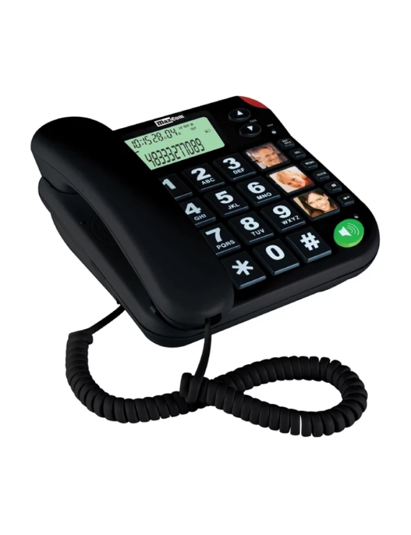 imagem de Telefone com FIO Maxcom > KXT480CZ Analógico Identificação de Chamadas Preto - KXT480WHITE1