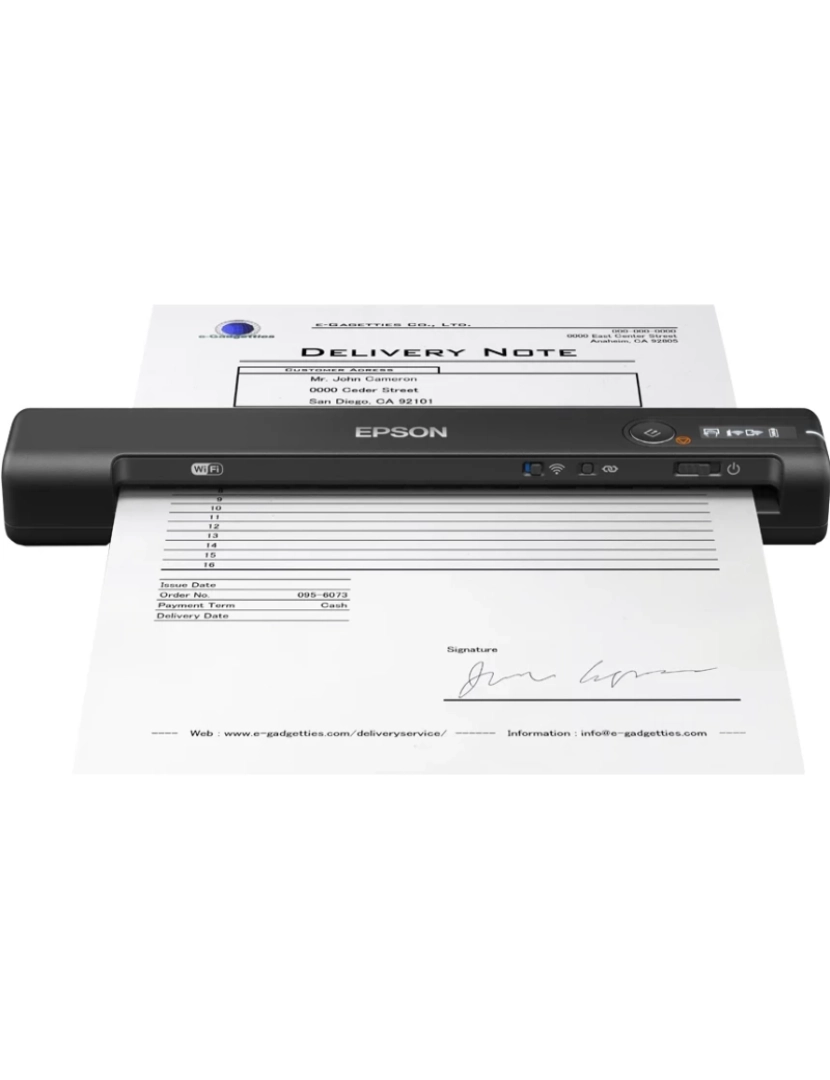 Epson - Scanner Epson > Workforce ES-60W Digitalizador Portátil 600 X 600 DPI A4 Preto - B11B253401