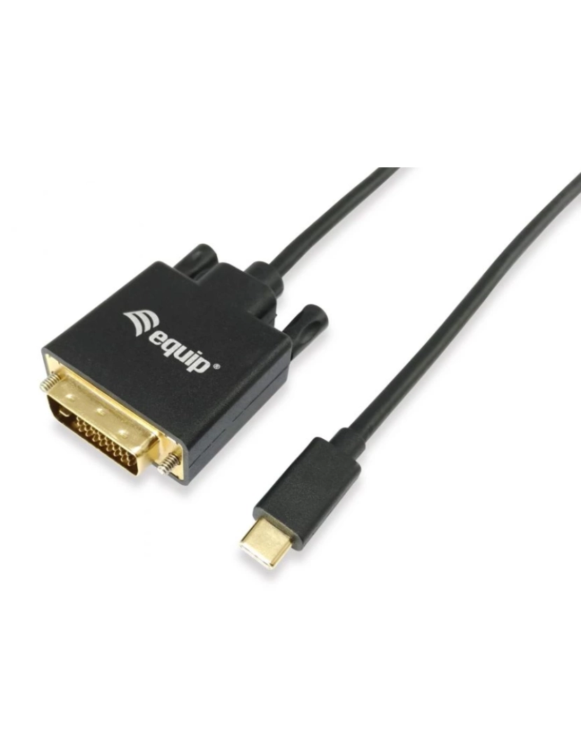 imagem de Cabo USB Equip > Adaptador de de Vídeo 1,8 M TYPE-C DVI-D Preto - 1334681