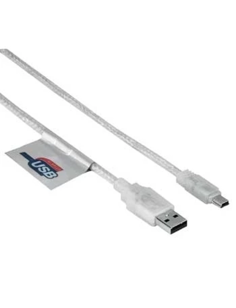 Hama - Cabo USB Hama > 2.0 Connection Cable, A-PLUG Mini B-PLUG, 1.8 M, Transparent 1,8 M MINI-USB B Cinzento - 00041533