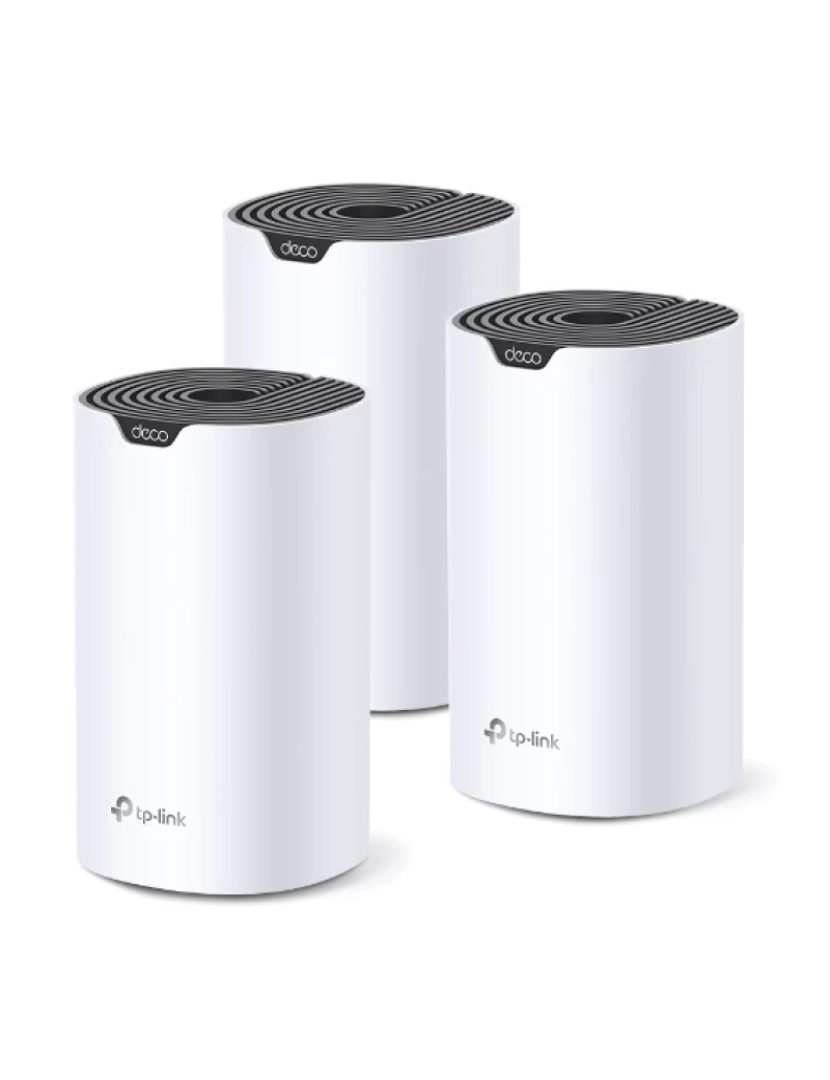 Tp-Link - Router TP-LINK > Deco S7 (3-PACK) DUAL-BAND (2,4 GHZ / 5 Ghz) WI-FI 5 (802.11AC) Branco, Preto Interno - Deco S7(3-PACK)