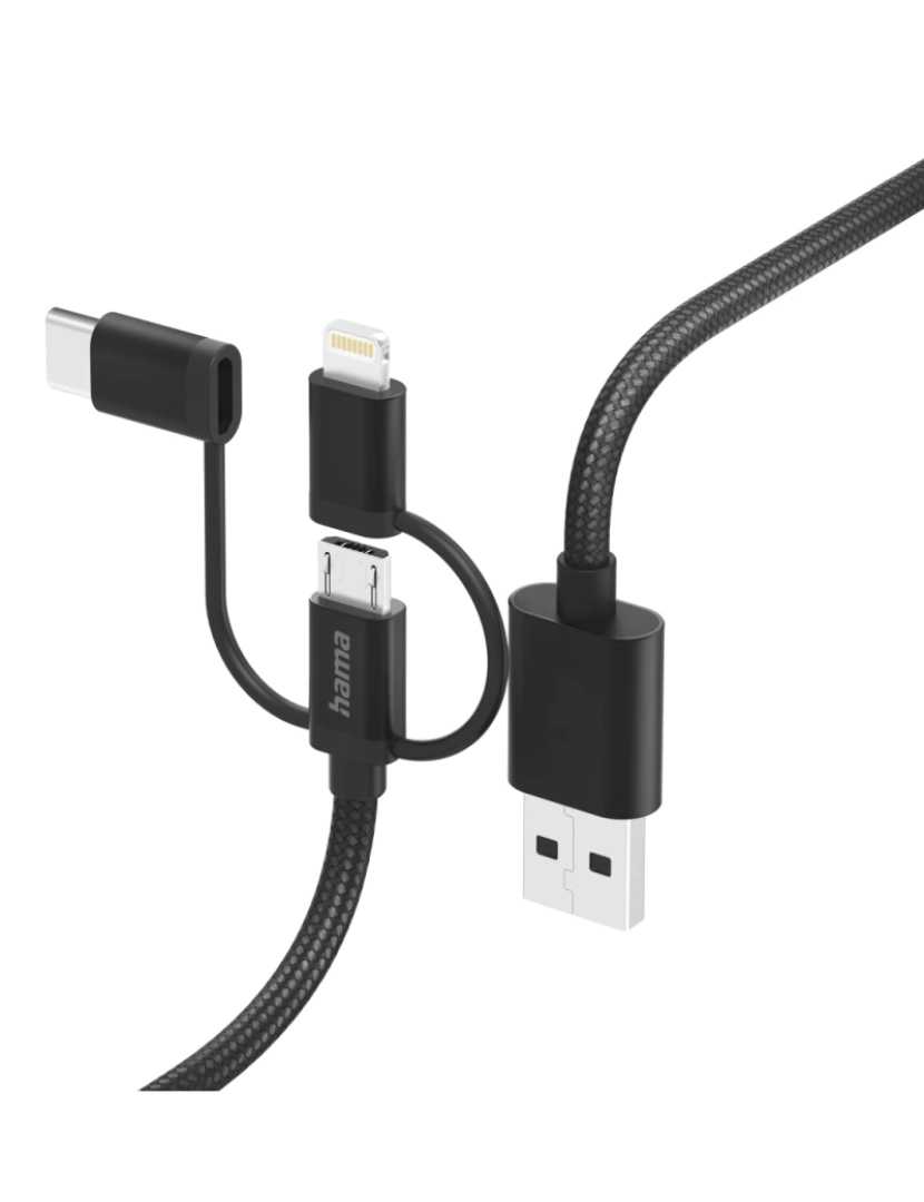 Hama - Cabo USB Hama > 1,5 M 2.0 A C Preto - 00201536