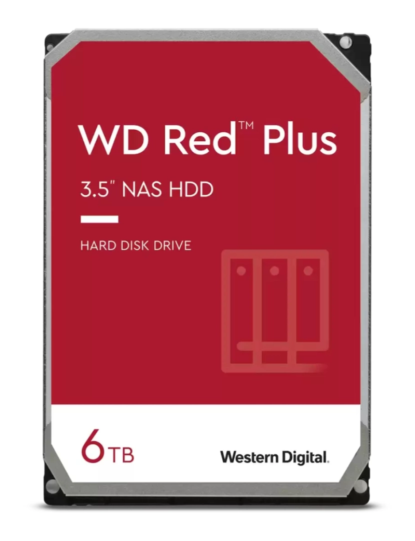 Western Digital - Drive HDD 3.5P Western Digital > RED Plus Unidade de Disco Rígido 3.5 6000 GB Serial ATA III - WD60EFPX