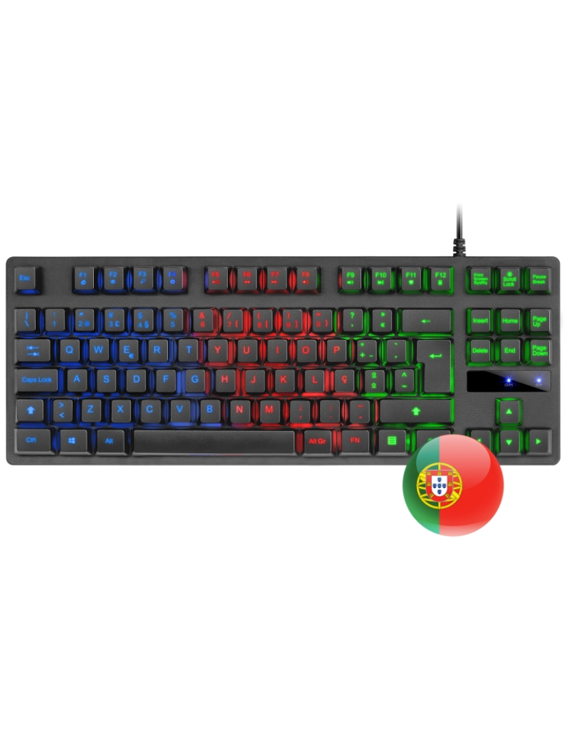 Mars Gaming - Mars Gaming MK02PT teclado USB Português Preto