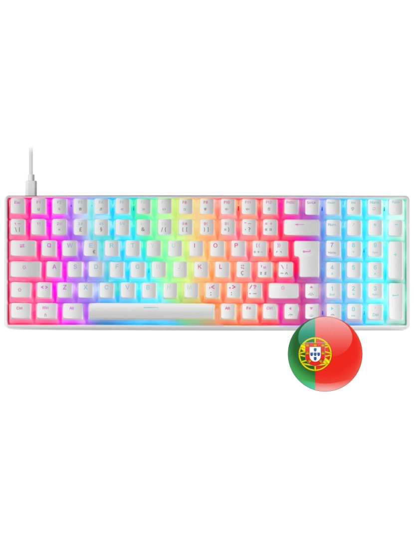 Mars Gaming - Mars Gaming MKULTRA teclado USB Português Branco