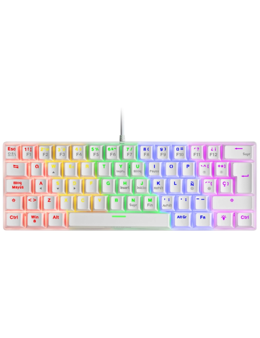 Mars Gaming - Mars Gaming MK60 Teclado USB Português Branco