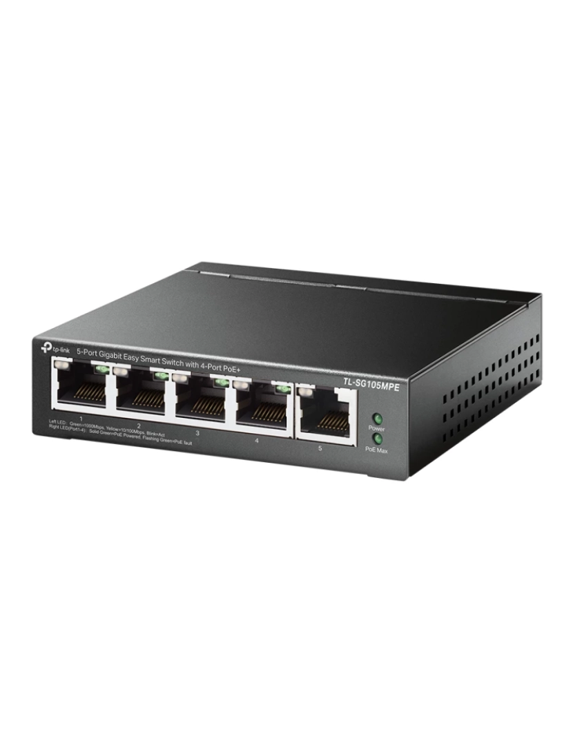 imagem de TP-LINK TL-SG105MPE Switch de Rede L2 Gigabit Ethernet (10/100/1000) Power Over Ethernet (poe) Preto1