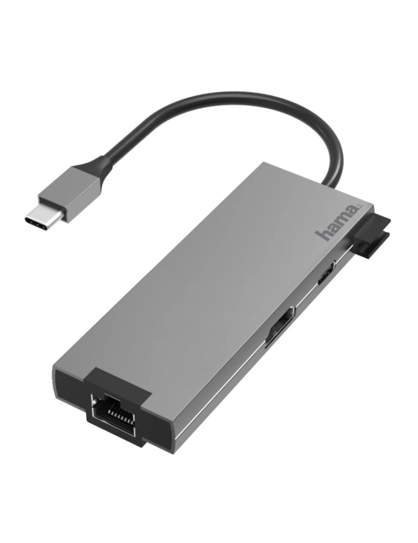Hama - HUB USB Hama > de interface 3.2 gen 1 (3.1 gen 1) type-c 5000 mbit/s cinzento - 00200109