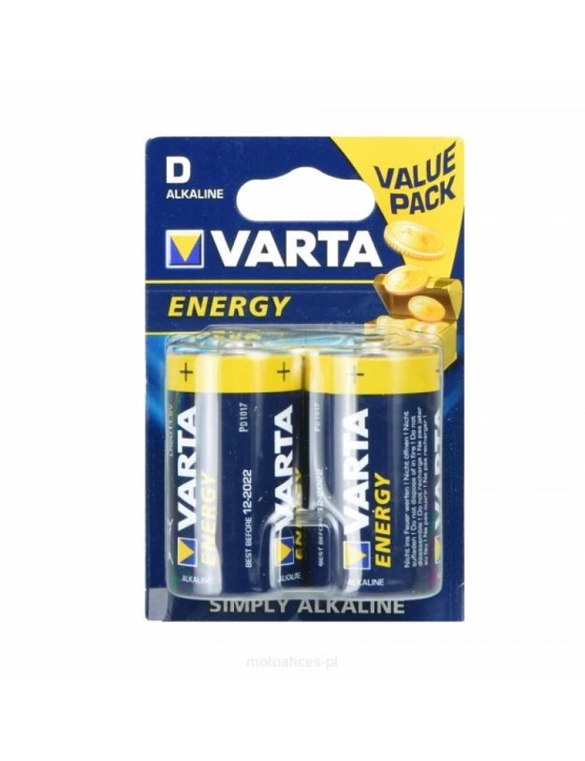 Varta - energy d bateria descartável alcalino - 4020