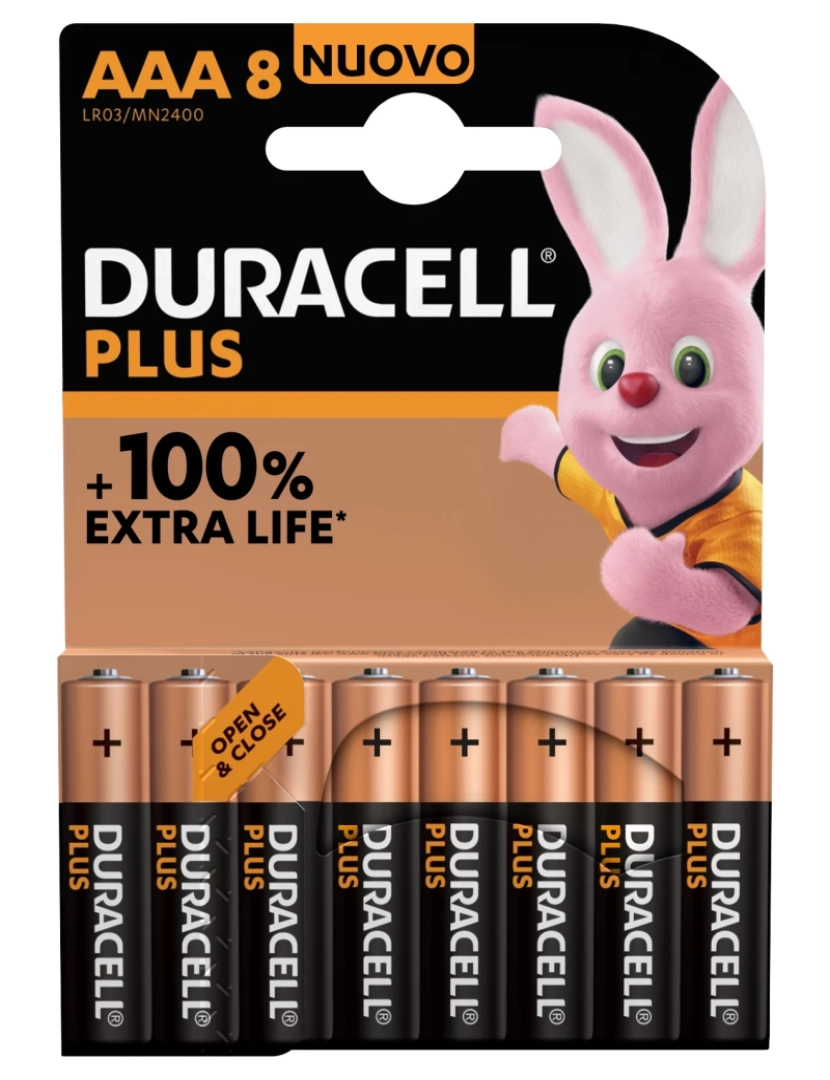 Duracell - plus 100 aaa bateria descartável alcalino - 5000394141179