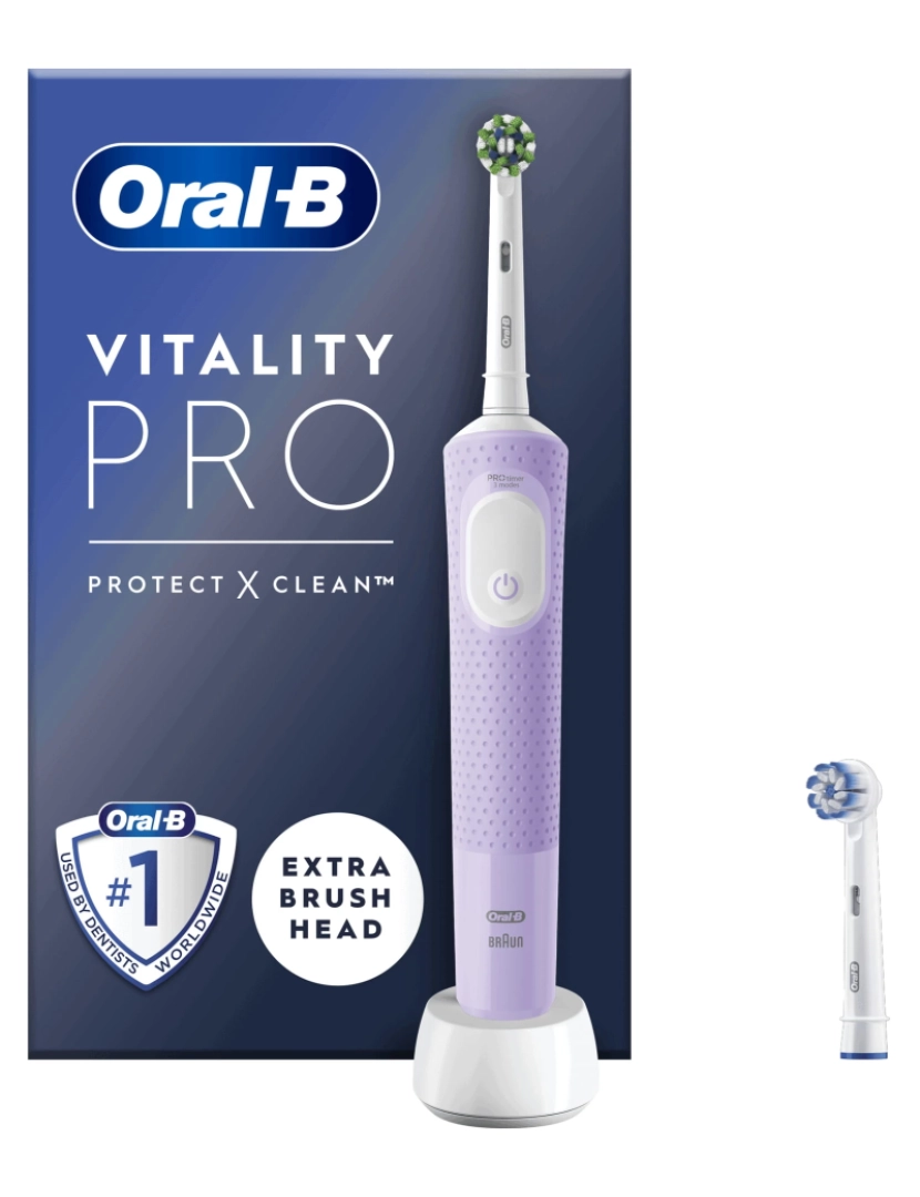 imagem de Escova de Dentes Elétricas Braun > ORAL-B Vitality PRO Adulto Rotativa Oscilante Violeta - 42102014323401