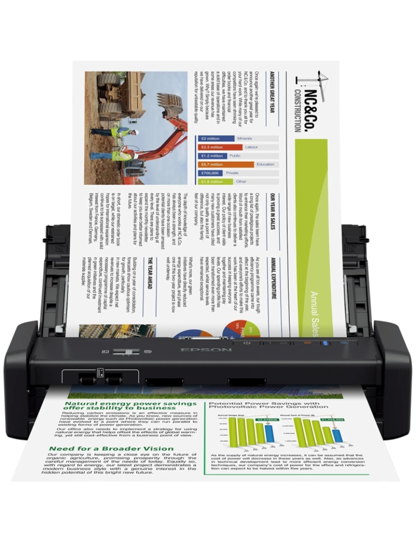 Epson - Scanner Epson > Workforce DS-360W Digitalizador Portátil 1200 X 1200 DPI A4 Preto - B11B242401