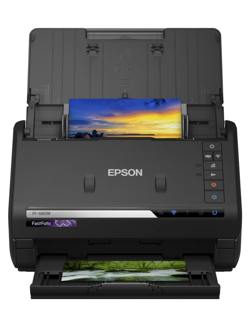 Epson - Scanner Epson > Fastfoto FF-680W com Alimentação POR Folhas 600 X 600 DPI A4 Preto - B11B237401