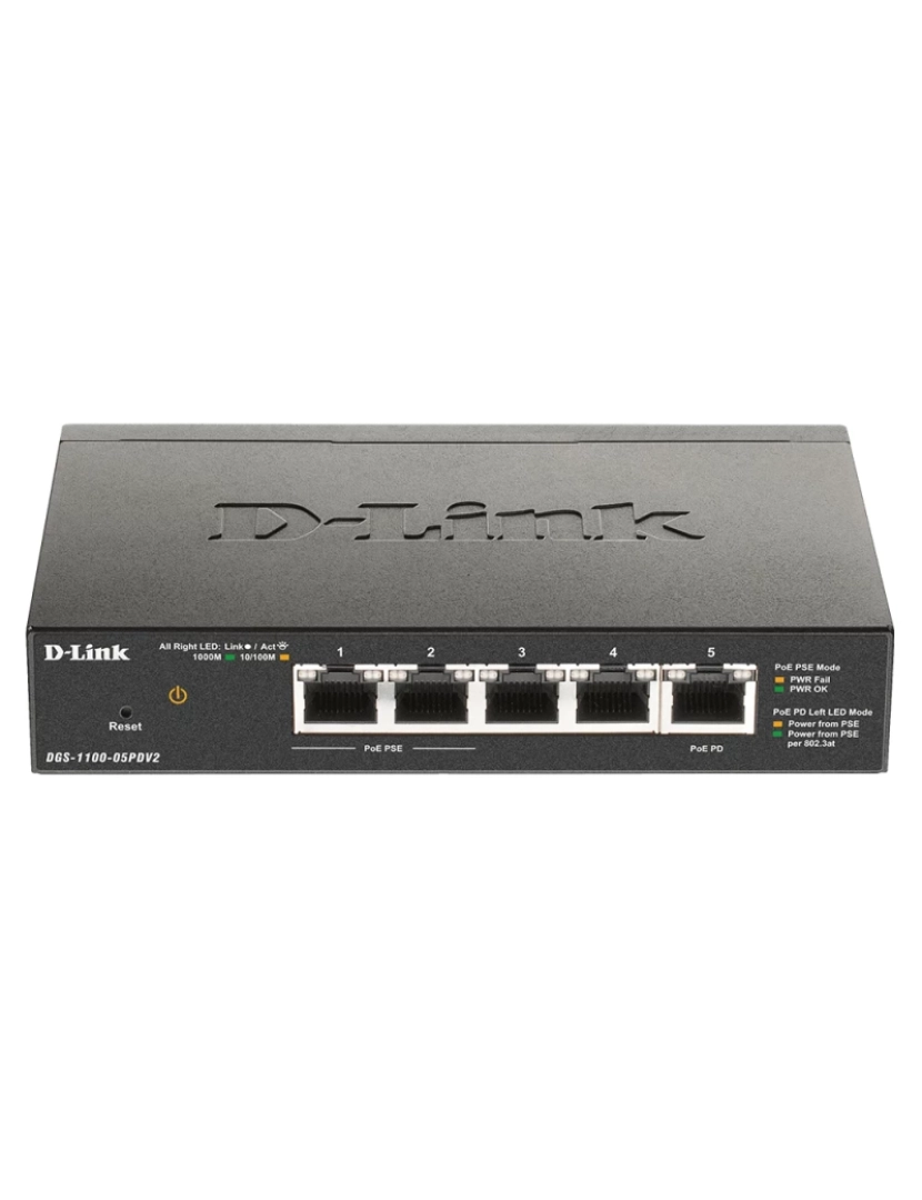 D-Link - gerido gigabit ethernet (10/100/1000) power over ethernet (poe) preto - dgs-1100-05pdv2