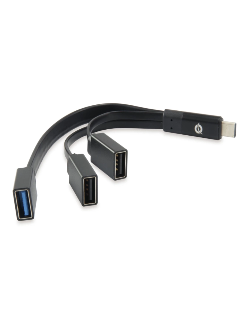 Conceptronic - HUB USB Conceptronic > de Interface 3.2 GEN 2 (3.1 GEN 2) TYPE-C 5000 Mbit/s Preto - HUBBIES01B