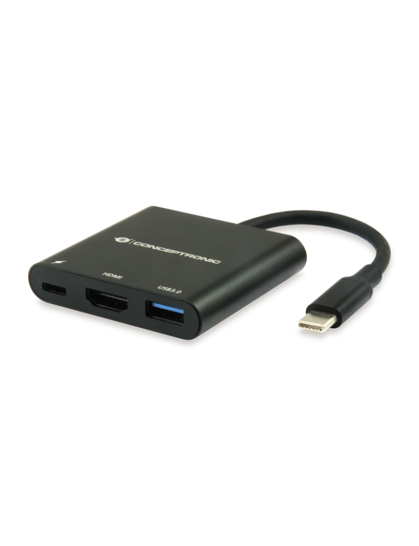 Conceptronic - HUB USB Conceptronic > de Interface 3.2 GEN 1 (3.1 GEN 1) TYPE-C 5000 Mbit/s Preto - DONN01B