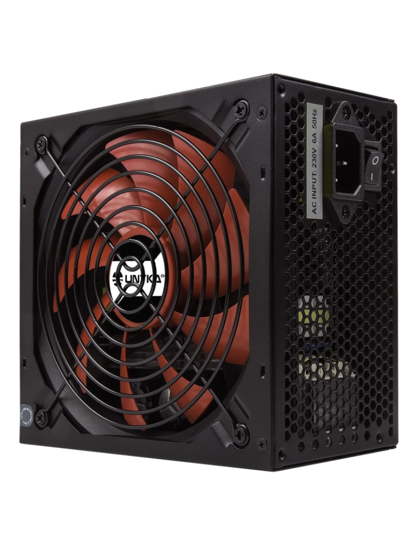 imagem de Fonte de Alimentação Unyka > CH ATX 700W Gaming 20+4 PIN ATX Preto, Vermelho - 520361