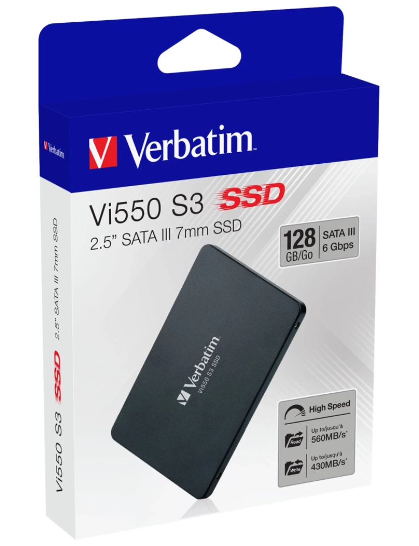 imagem de Drive SSD Verbatim > VI550 2.5 128 GB Serial ATA III 3D Nand - 493501