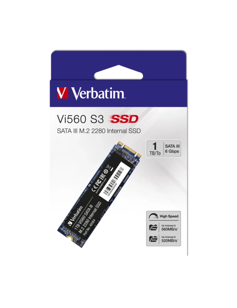 imagem de Drive SSD Verbatim > Disco M.2 1000 GB - 493641