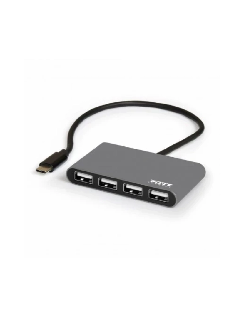 Port - HUB USB Port > Designs de Interface 2.0 480 Mbit/s Preto - 900128