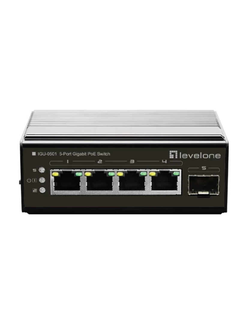 Level One - gigabit ethernet (10/100/1000) power over ethernet (poe) preto - igu-0501