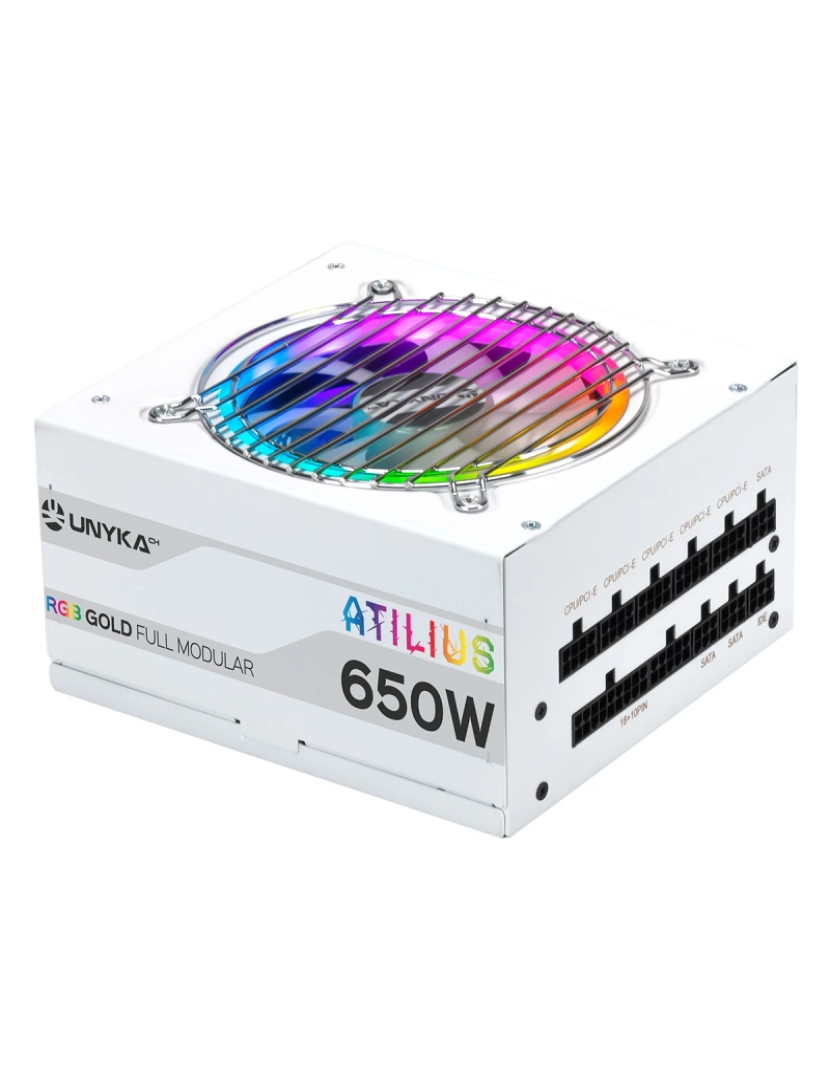 Unyka - Fonte de Alimentação Unyka > CH ATX Atilus RGB White 650W 20+4 PIN ATX Branco - UK521204