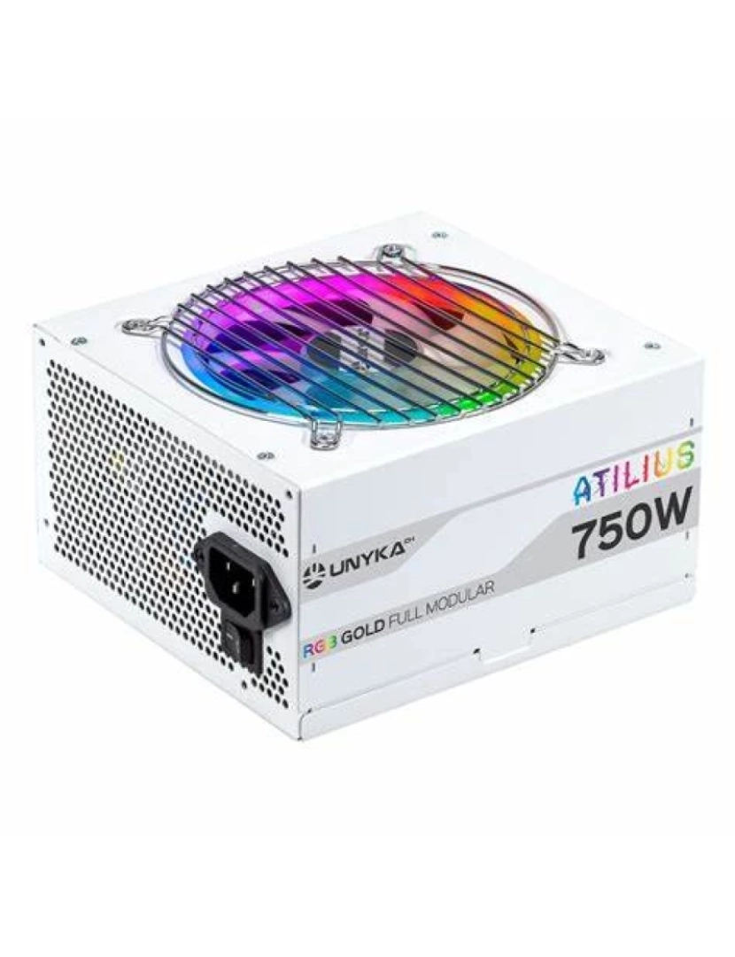 imagem de Fonte de Alimentação Modular Unyka > 750W Gaming RGB 92% Full White - UK5212061