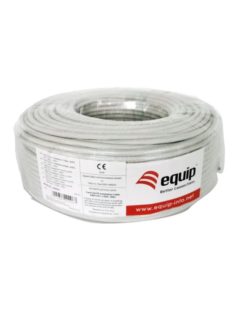 Equip - Cabo de Rede Equip > Cinzento 100 M CAT5E F/utp (ftp) - 40143307