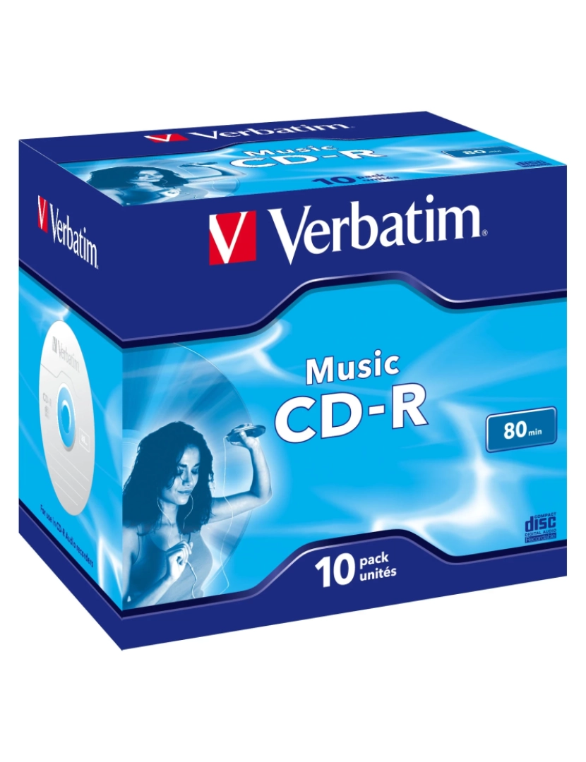 Verbatim - Drive Óptica Verbatim > Music CD-R 700 MB 10 Unidade(s) - 43365